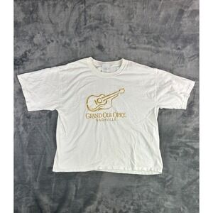 VTG Grand Ole Opry Nashville Shirt L White Graphic Tee Country Souvenir Boxy Fit